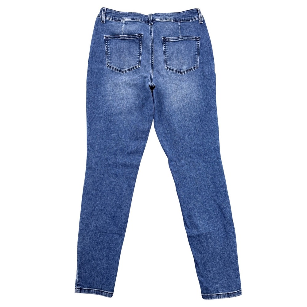 Maurices High Rise Skinny Jeans Long Blue Stretch Denim Medium Wash Womens Large